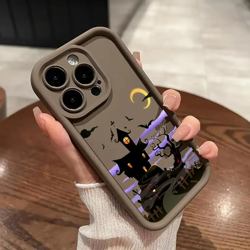 Sb575dc9fa41d43dd8341ccaa23cd7d56p.webp Halloween Castle Moon Soft Silicone Case For iPhone 17 Pro 14 15 Plus 11 12 13 16 Pro Max Coque 16E 17AIR Shockproof Phone Cover