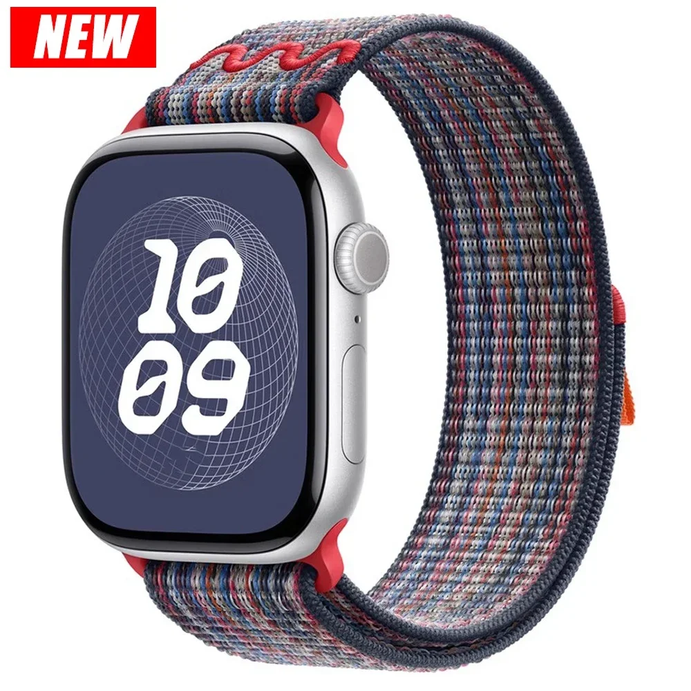 Nylon Sport Strap for Apple Watch Band 49mm for Loop Bracelet iWatch S10 9 8 7 6 5 4 3 se2 Ultra 2 46mm 45mm 44mm 41mm 42mm