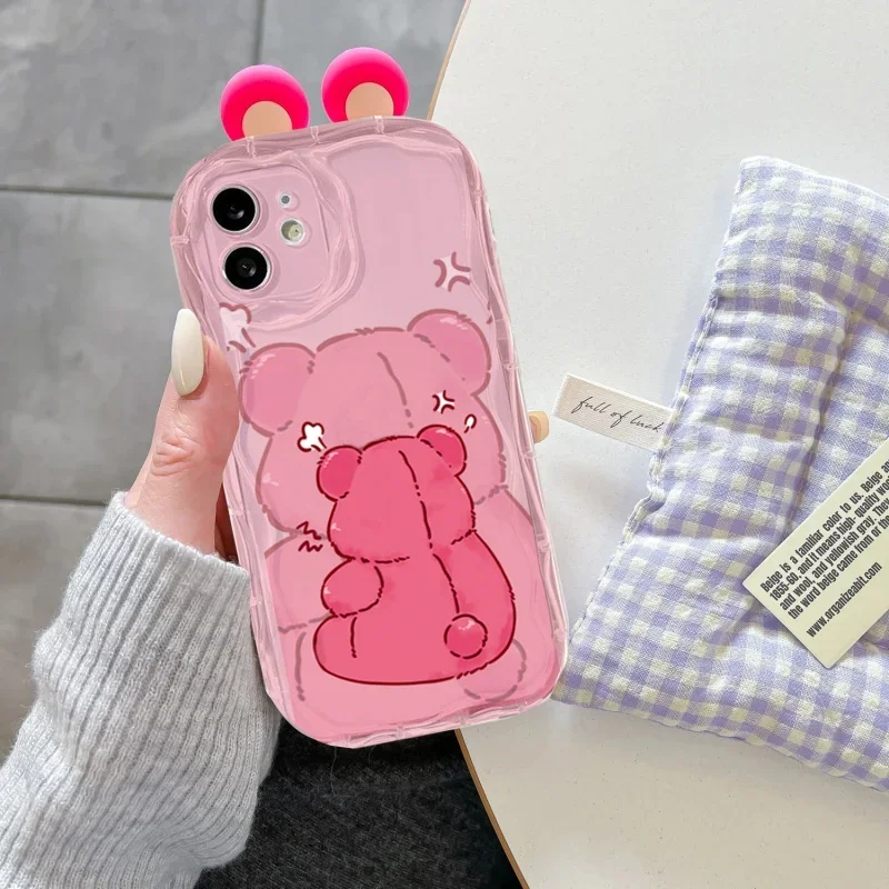 Sb75b678cc0ad4195af23871e27e00da1i.webp 3D Ears Miki Winni Mini Mouse Case For iPhone 11 15 14 16 Pro Max 12 13 Mini 6 7 8 Plus cover 3D Cute