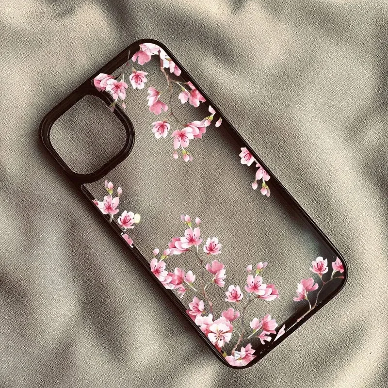 Sb79e10b6362d4a8285a158139c7302b6i.webp Pink Magnolia Flower Phone Case For iPhone 17 16 15 14 11 13 12 Pro Max 7or 8 SE 17Air Plum Blossom Shockproof Clear Hard Cover