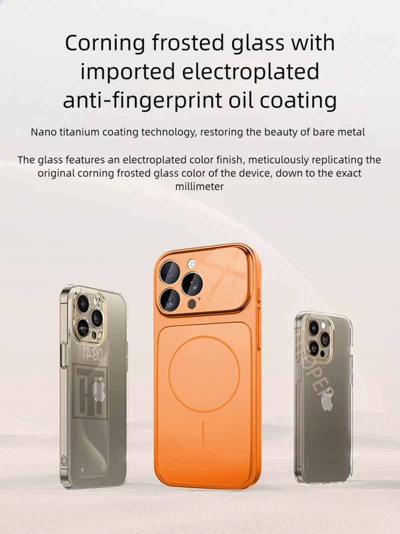 Sb81a73a57c5648c295b394b0d1280036g.webp Luxury Large Frame Glass Lens Protect New Phone Case for iPhone 17 Air 16 15 14 13 Pro Max 17 Pro Magsafe Magnetic PC Hard Cover