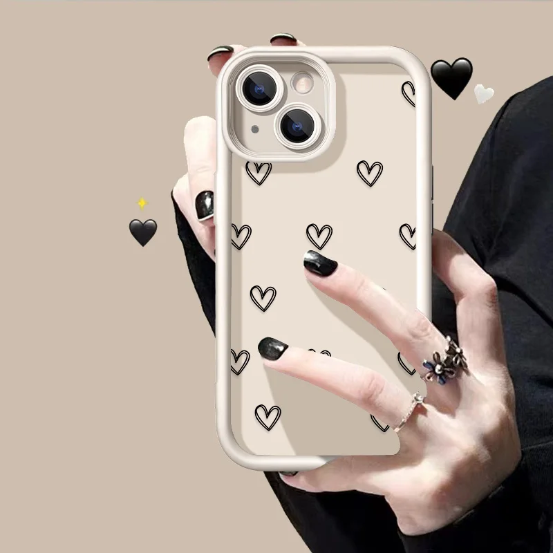 Sb84b639bc8ec47c5a00c463b87d6ad0d0.webp Simple Love Heart Case For iPhone 14 Pro Cases iPhone 17 16 15 11 12 13 Pro Max 14 15 Plus 17 7 8 X XR XS Max Soft Siicone Cover