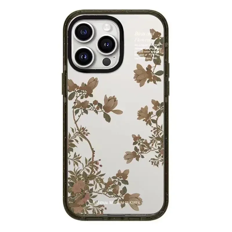 Sb85b19322ffd4db6b0d1ac657e6ee55ft-1.webp Korean Museum Flowers 2.0 Acrylic Black Border Magnetic Phone Case Cover for IPhone 12 13 14 15 16 17 Pro Max Case
