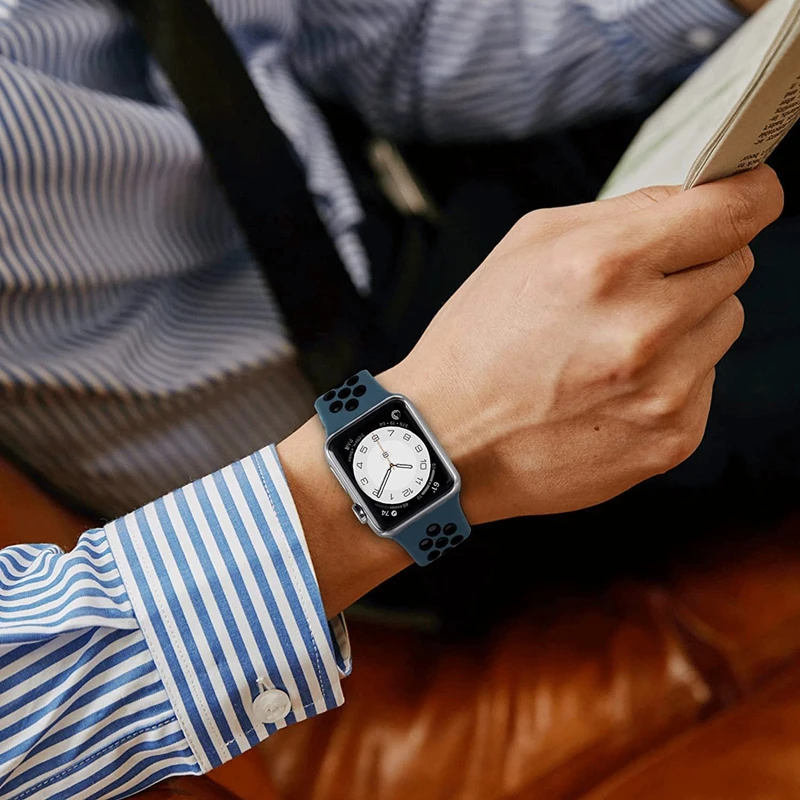 Sb8d2b49dc45e4e2dad521ccd6bb51edf0-2.webp Sport Strap for Apple Watch Band 46mm 44mm 40mm 42-38-41mm 45mm Breathable Bracelet iWatch Series 10 9 8 7 6 SE 5 3 Ultra 2 49mm