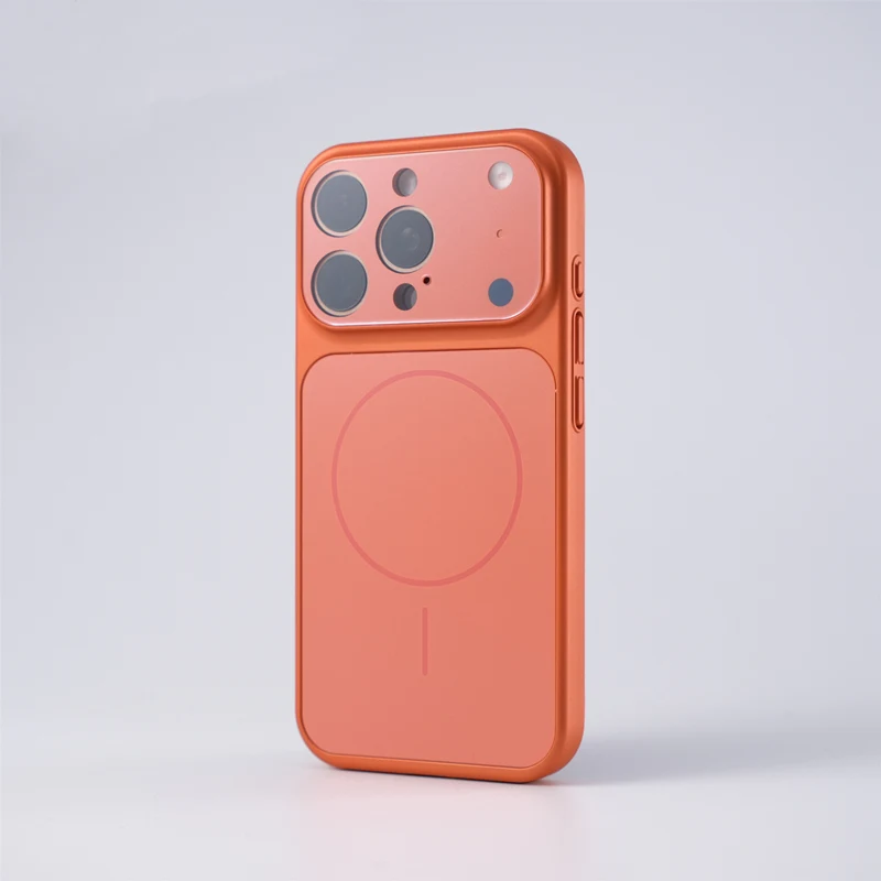Frosted Camera Lens Protection Magnetic MagSafe Case For iPhone 17 17Pro Max 16 Pro 15 14 13 Matte Wireless Charging Armor Cover