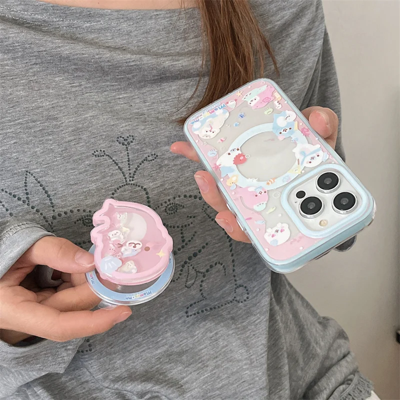 Sbb44524855f9443ab4f98e57beefebb8j.webp Cute Dolphin Shaking Bracket Magnetic Phone Case For iPhone 17 16 Pro 15 14 Pro Max Cover with Stand Holder Cases for Magsafe