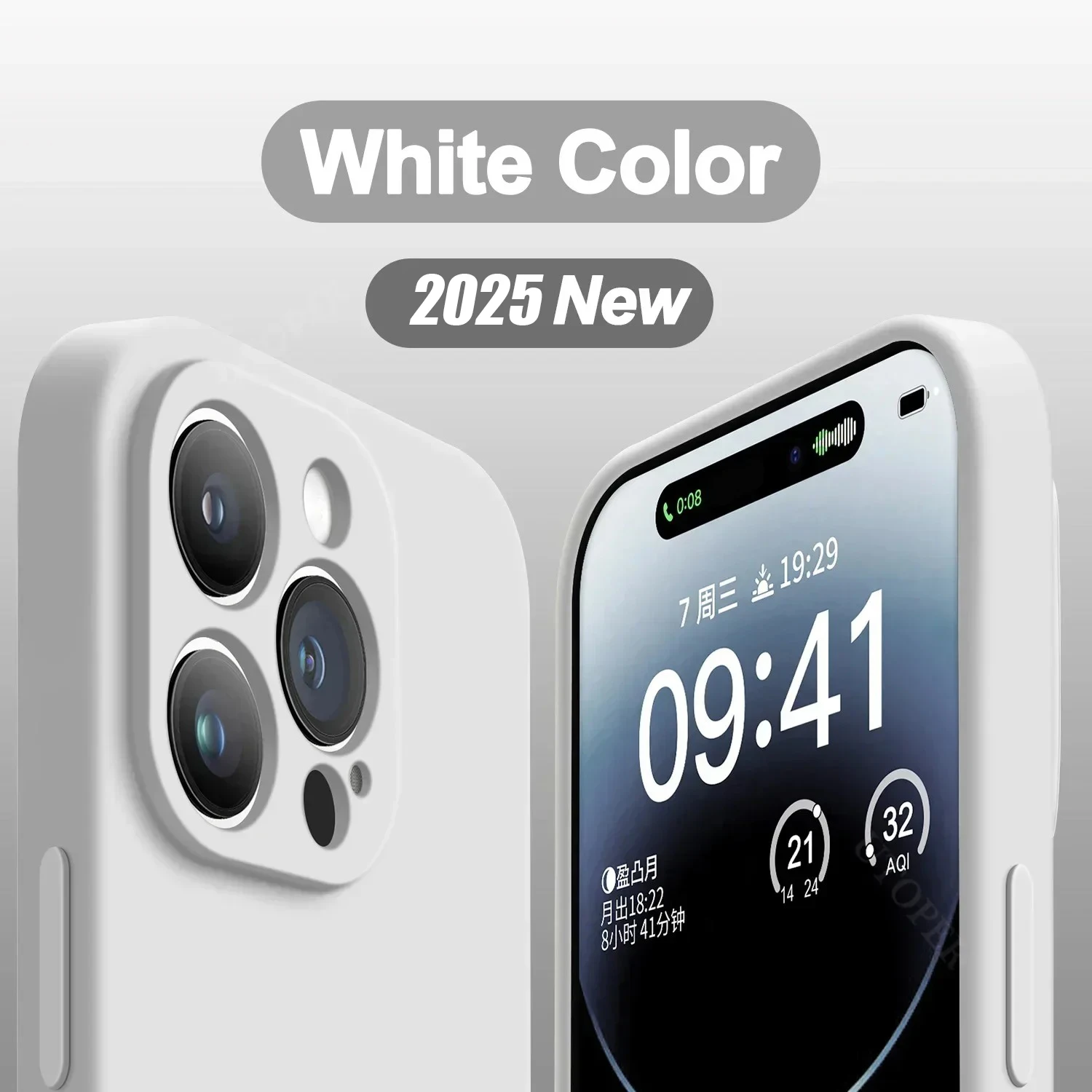 Sbbd78c1ccfdb4f288840aadf32ad0dc81.webp Brown New Liquid Silicone Camera Protection Case for iPhone 16 15 14 13 11 12 Pro Max Plus Soft Shockproof Colorful Cover