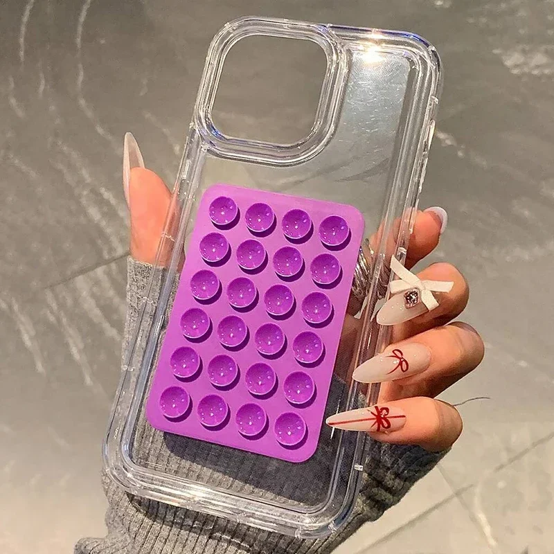Sbc8ae98b11ae4a45ac9d0bf420415908Q.webp 3D Suction Cup Airbag Phone Case For iPhone 17 16 15 14 13 12 11 Pro Max XR X XS 7 8 Plus SE Transparent Shockproof Bumper Cover