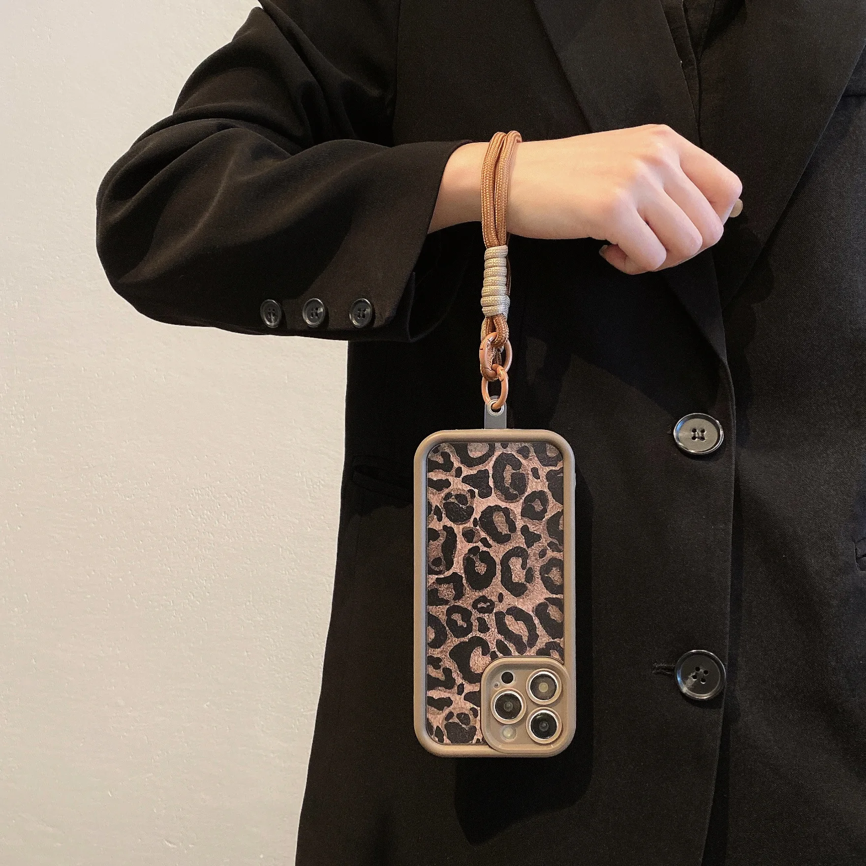 Sbe4fadd9d5ea4704b2aa0c5739c0edd6D-1.webp Leopard Print Pattern With Lanyard Case For iPhone 17 16 15 14 13 12 11 Pro Max X XR XS 7 8 Plus Shockproof Silicone Soft Cover