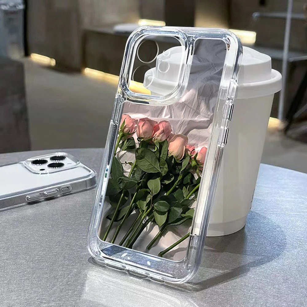 Sbe4fb99c3dd54aed8dda92d0413a5bcfR-2.webp Rose Flower Phone Case For iPhone 16 Pro Case iPhone 17 11 13 15 12 14 Pro Max 16E XR XS 7 8 Plus SE Soft Shockproof Clear Cover