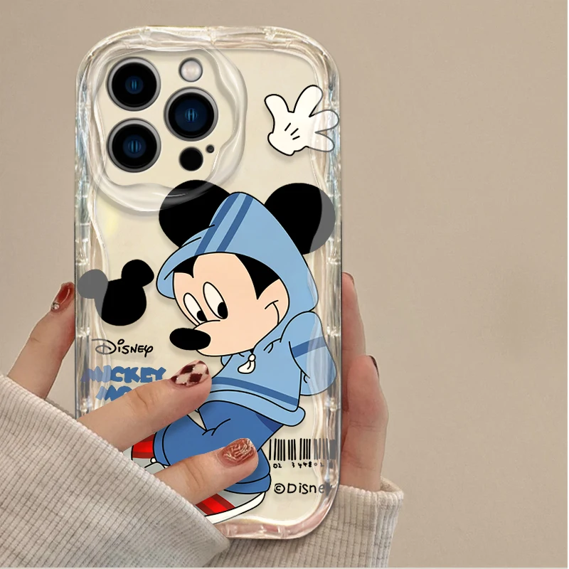 Mick Minni Cartoon Mouse Phone Case for iPhone 16 15 14 13 12 11 Pro Max Plus 16E XR XS X 7 8 Shockproof white Soft Silicone Back Cover