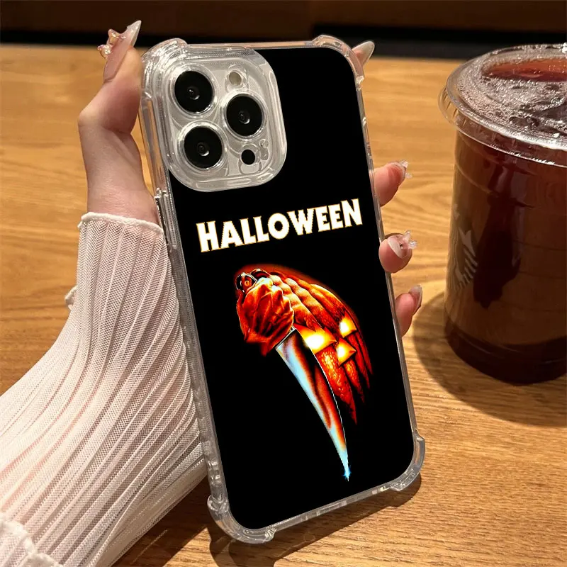 Sbf9c02aadf374c6a81eb83e527ebc809W.webp Michaels Myers Horror Halloween Phone Case Clear For iPhone 17 16 14 15 11 12 13 Pro Max 16E 16 Plus 17Air Soft Shockproof Cover