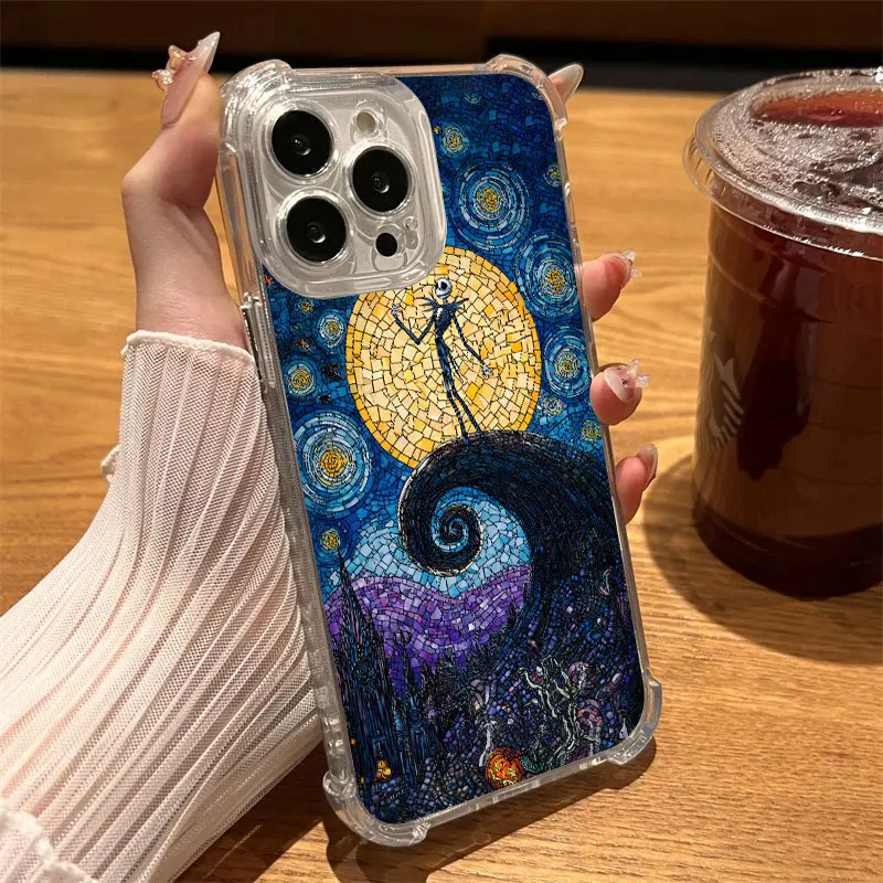 Sbff8e93f217943b78cf188d236591845m.webp Halloween Jack Sally Skellington Phone Case Clear For iPhone 17 16 14 15 11 12 13 Pro Max 16E 15 16 Plus 17 Air Shockproof Cover