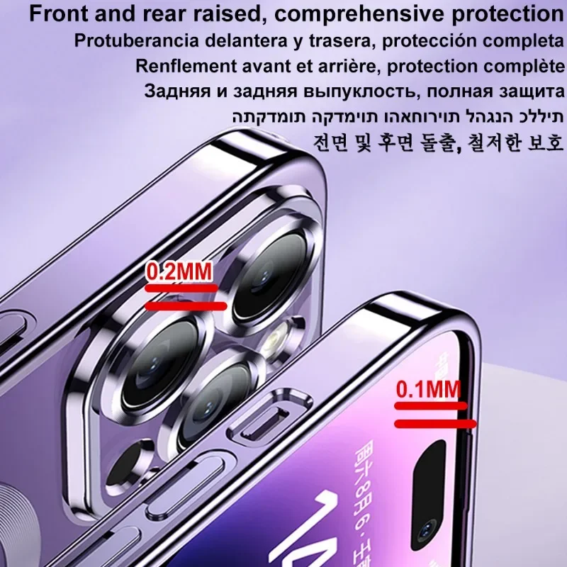Sc0d39f0e93f74951a697760841d66746O.webp Luxury Plating For Magsafe Magnetic Case For iPhone 17 16 15 14 13 12 11 Pro Max Plus Wireless Charge Cover With Lens Protector