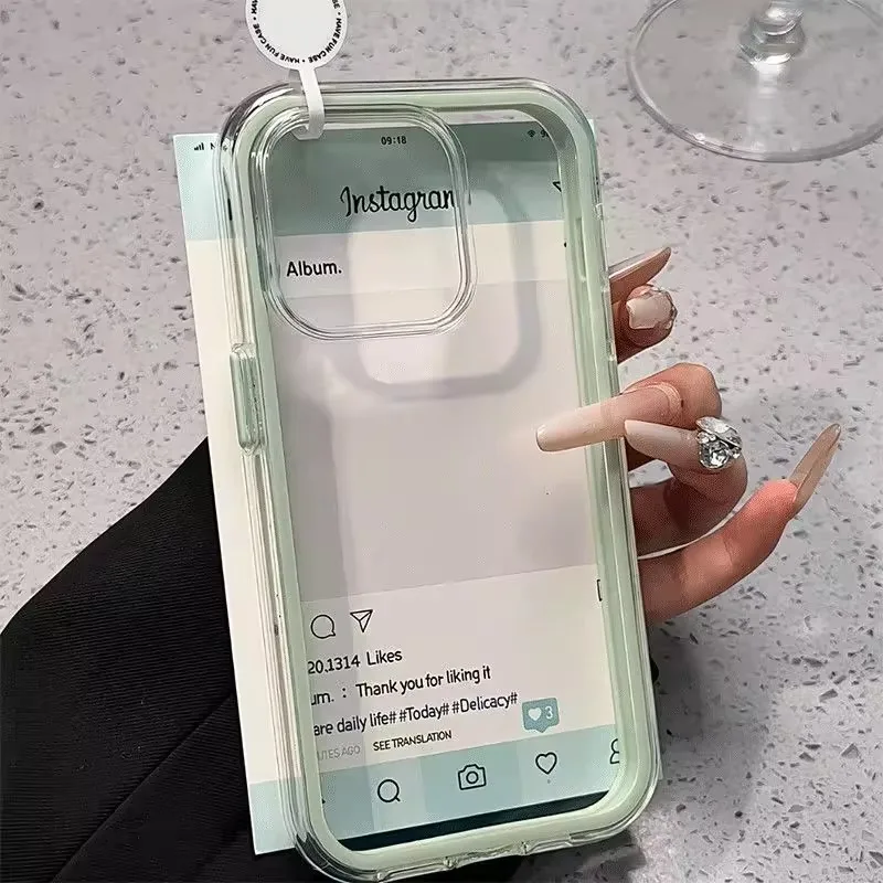 Sc24ae9f85ea8405a95aa427aa3782656C.webp Luxury Transparent Candy Color Phone Case For iPhone 17 Air 11 12 13 14 15 16 17 Pro Max Plus Shockproof Soft Bumper Cover