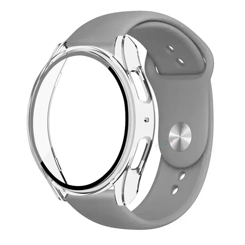 Sc25b4c33fa714740b92cd42a87515d04p.webp Tempered Glass+Case+Strap For Samsung Galaxy Watch 7 6 4 5 40mm 44mm Silicone band+Screen Protector 2 pack watch Accessories