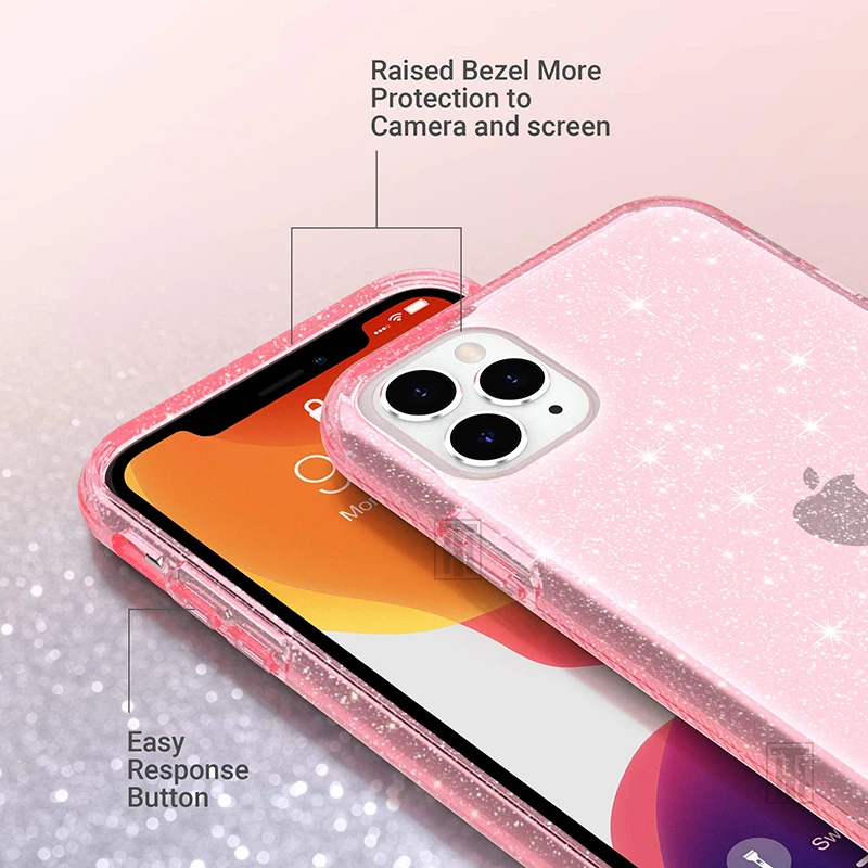 Sc60ae4df9fed41aa8f4f6ce687ce123cd.webp New Bling Sparkle Soft Clear TPU Phone Case For iPhone 15 14 13 12 11 Pro Max Plus X XS Max XR Girls Pink Slim Thin Bumper Cover