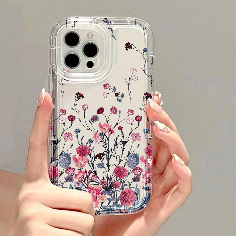 Sc7e0785ac0bb4fe48db5c70319705f5fh.webp Flower Phone Case For iPhone 14 Pro Max Case iPhone 17 13 11 12 16 15 Pro Max XR X Xs Max 7 8 Plus SE 2020 Airbag Clear Cover