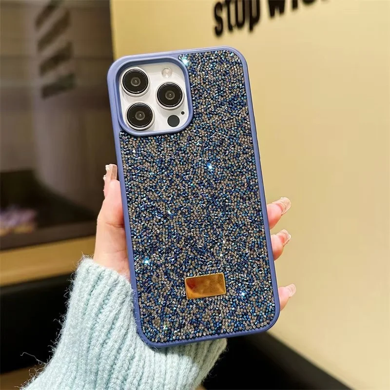 Luxury Rhinestone Diamond Phone Case For iPhone 11 12 13 14 15 16 17 Pro Max 16 Plus The Shiny Diamond Shockproof Protecti Cover