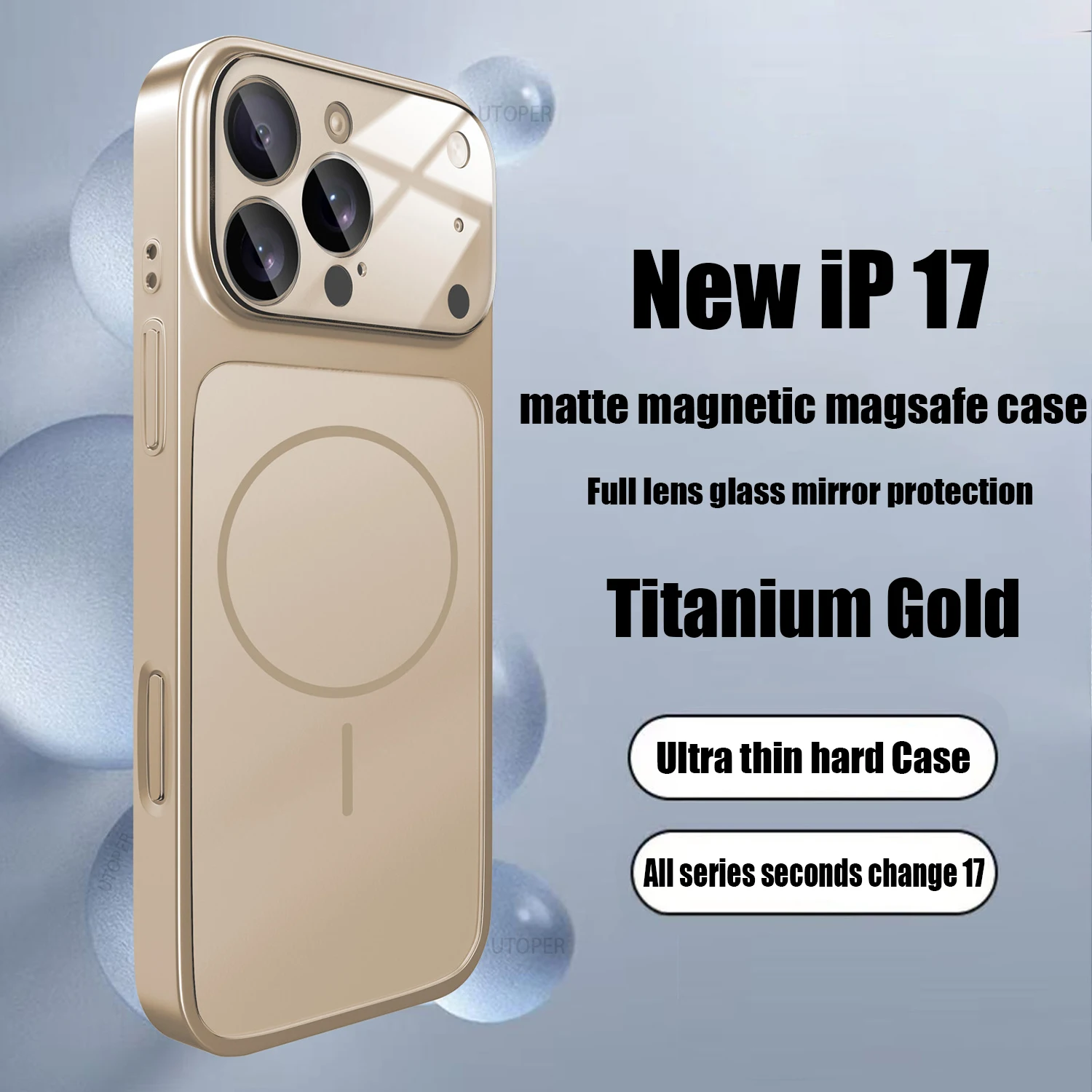 Sc84a5e891a954a1a8fce852afdfbdc07n.webp Luxury Large Frame Glass Lens Protect New Phone Case for iPhone 17 Air 16 15 14 13 Pro Max 17 Pro Magsafe Magnetic PC Hard Cover