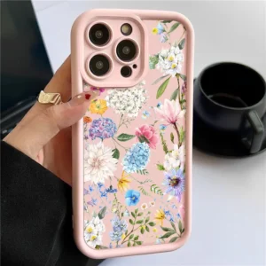 Sc9f3f16f58a548618ef108d9dad2a873C-1.webp Hydrangea Flower Soft TPU Case For iPhone 17 Air 16e 16 15 14 Pro Max 13 12 11 Pro Max XR X XS Shockproof Silicone Phone Cover