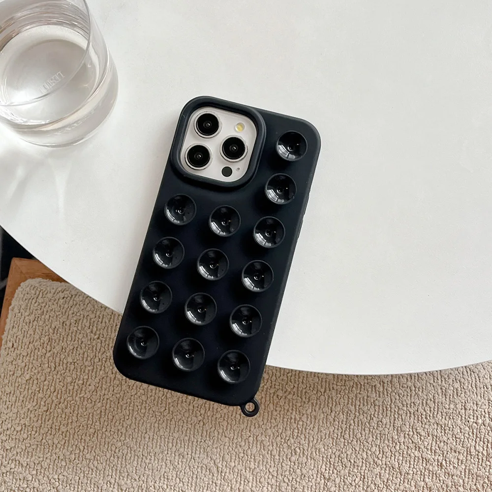Sc9f66db6e6e64b79a86a6901d780fff4q.webp 3D Suction Cup Silicone Phone Case For iPhone 16 Pro Case iPhone 13 15 17 11 12 14 Pro Max Anti Slip Wall Stand Back Cover Coque