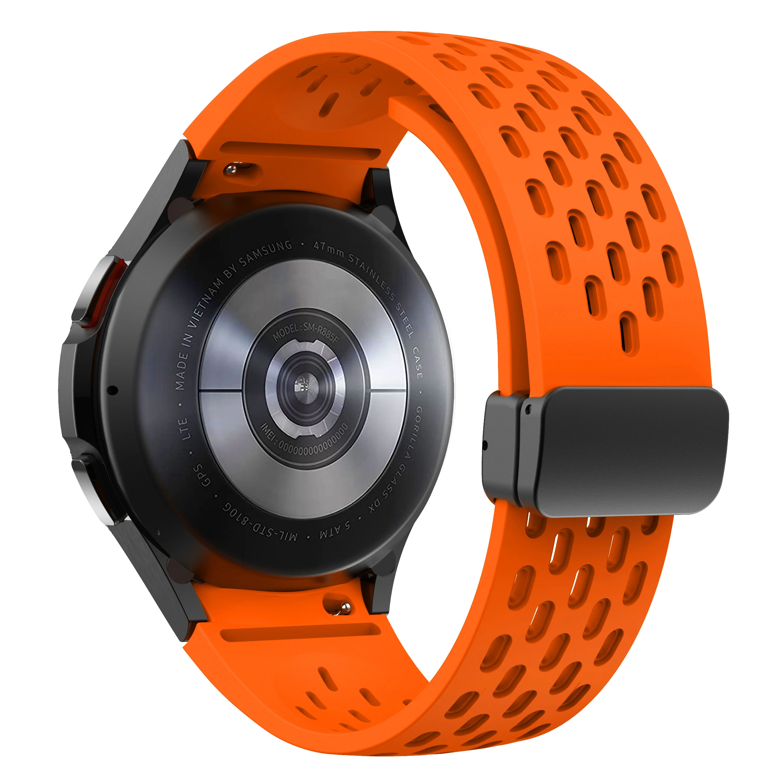 Silicone Strap for Samsung Galaxy Watch 7 6 5 4 40mm 44mm 5 Pro 45mm Magnetic Buckle Band 6 Classic 43mm 47mm No Gaps Bracelet