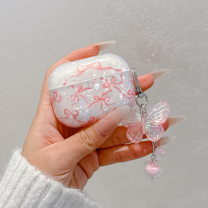 Scb4af095ac03453e9434e4b01fd2da26Y.webp For Airpods 4 3 2 1 Case Cute Glitter Bow knot Shell pattern Crystal Soft Clear Earphone Cover For Airpods Pro 2 2nd Protective