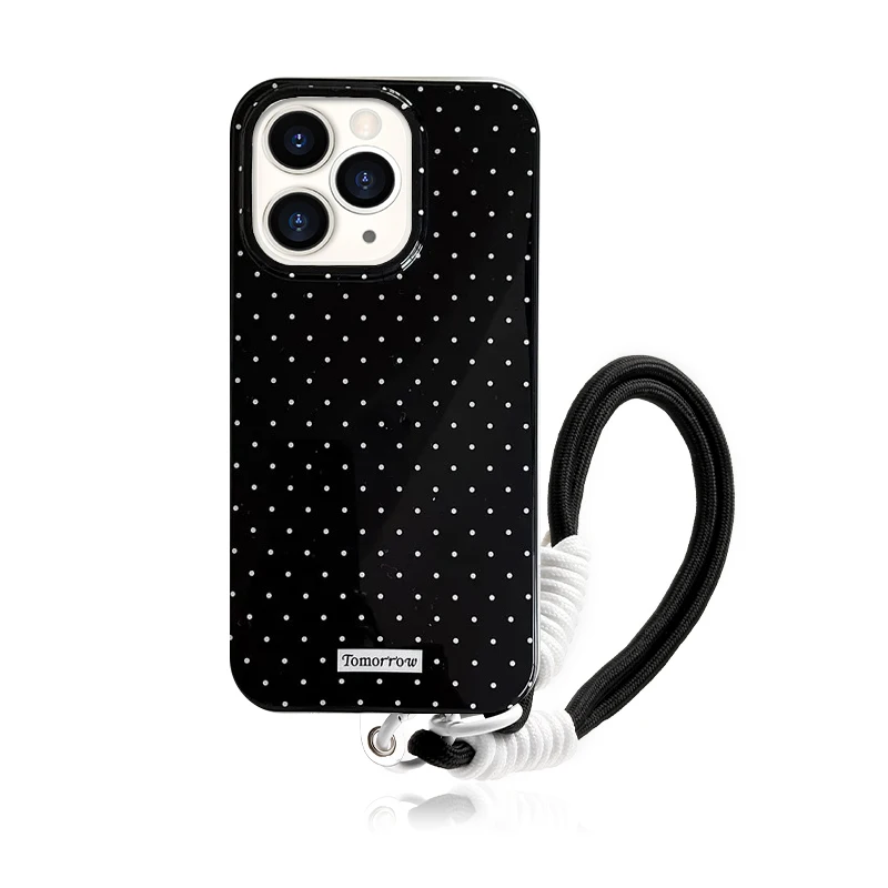 Scda9fab07da0456283d19f9fc0e54026D-2.webp INS Polka Dot Small Fresh Mobile Phone Case for iPhone 17 16 15 14 13 12 Pro Max 11 Ultra Slim Shockproof Cover for iPhone 17Pro