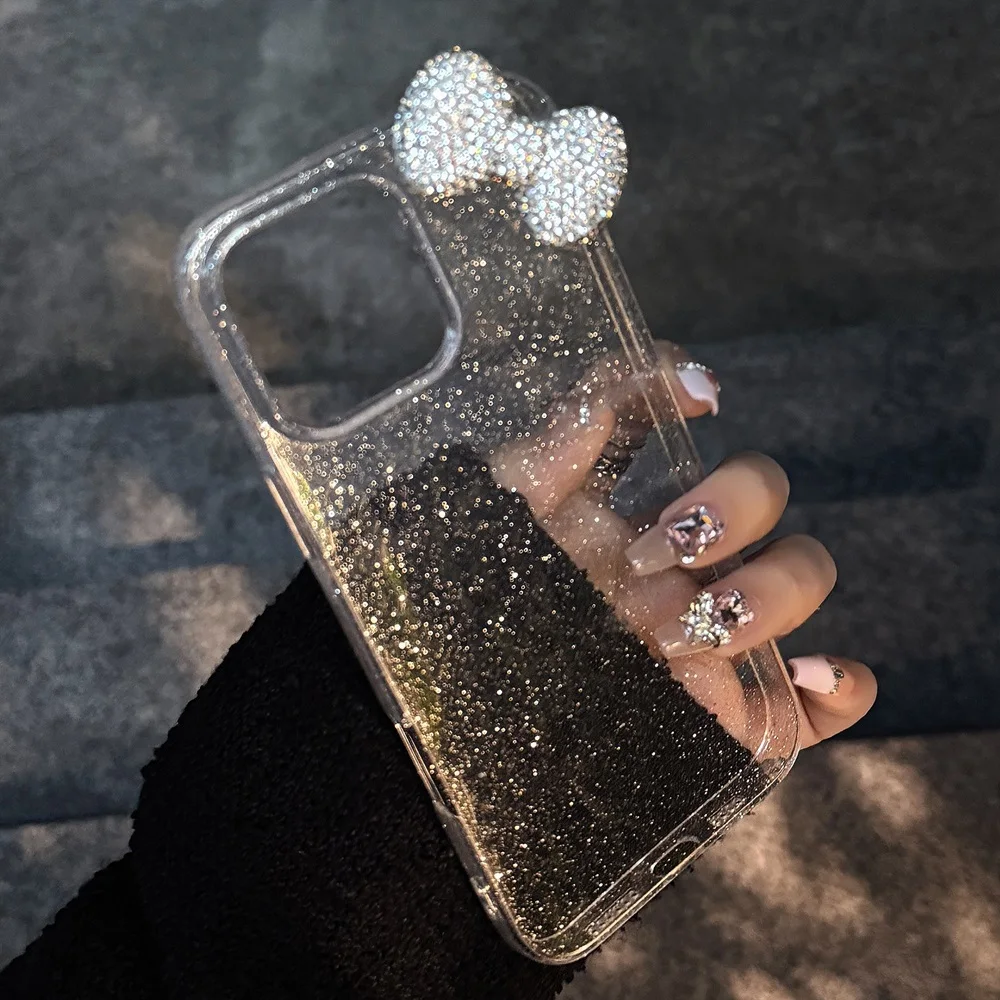 Sce52b8fbc2bf4865a013918d936cdb7dS-4.webp Luxury 3D Rhinestone Bow Bling Glitter Case For iPhone 17 16 15 14 13 12 11 Pro Max X XR Plus Cute Bowknot Shockproof Soft Cover