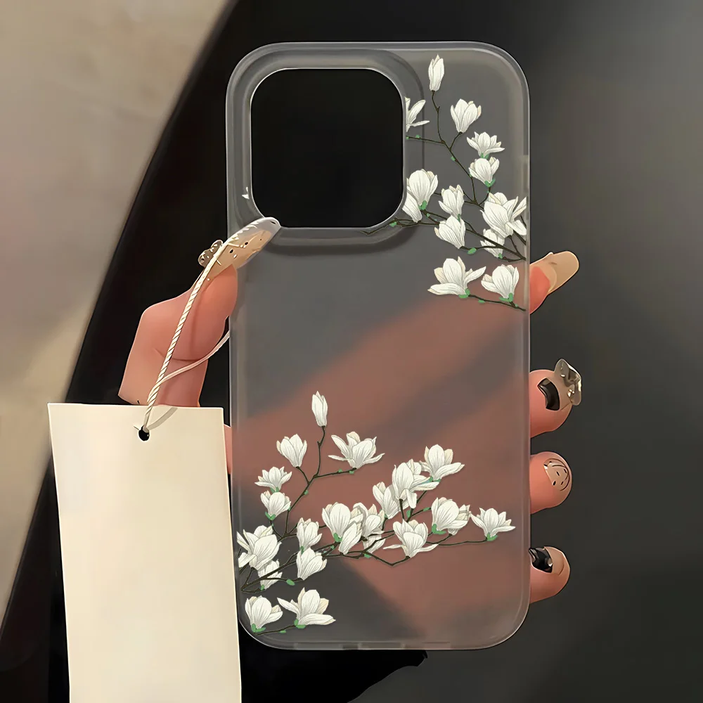 Sce83ea1d80494bb4a30e968477a31325N.webp Flower Clear Phone Case For iPhone 16 Pro Case iPhone 13 15 17 11 12 14 Pro Max Plus 12 13 Mini Shockproof Silicone Soft Cover
