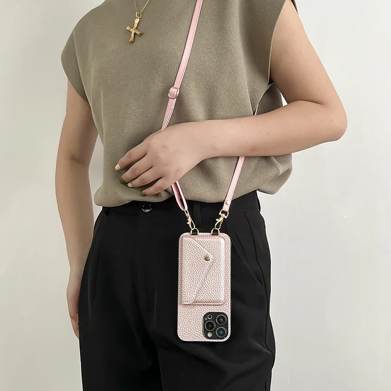 Sce9766693f804974a98131cf9964271a3-2.webp Luxury Crossbody strap lanyard wallet leather case iPhone 16 17 16 Pro 15 pro 17pro max 14 13 12 11 card holder phone cover