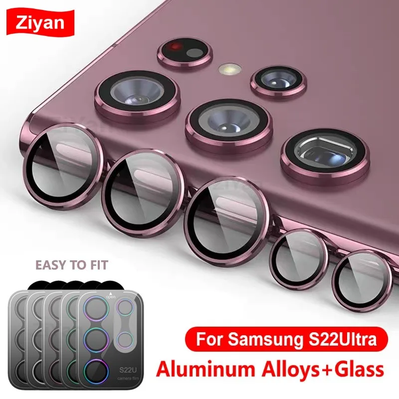 For Samsung S25 S24 S23 Ultra Camera Lens Protector Aluminum Alloy Metal Tempered Glass Camera Film For Galaxy S22U Accessories