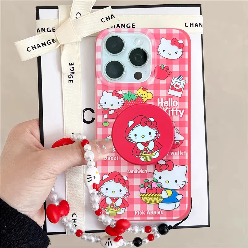 Sd1435e12b29f434782fc02a515ece3baF.webp Cute Kitty Cartoon Cat Magnetic Grip Holder Magsafe Wireless Charge Chain Case For iPhone 17 Air 16 15 12 Pro Max 14 Plus 13 Mini