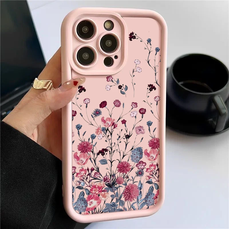 Sd20045dde17142188afcbe31fc6f9c6bN.webp Retro Flower Case For iPhone 16e 17 Air 16 15 14 Pro Max Plus 13 12 Pro Max 11 Shockproof Soft Silicone TPU Phone Back Cover