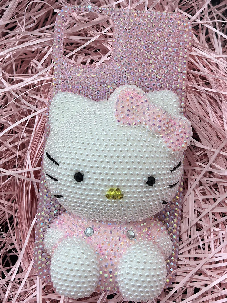 Sd21a7b5547eb4da48288e26aa6a9c107b.webp Cute Kitty Cat Rhinestone Bling Crystal Phone Case Chain For iPhone 16 12 13 14 15Pro Max X Xs XR 7 8 Plus SE 2 3 10 Transparent Bu