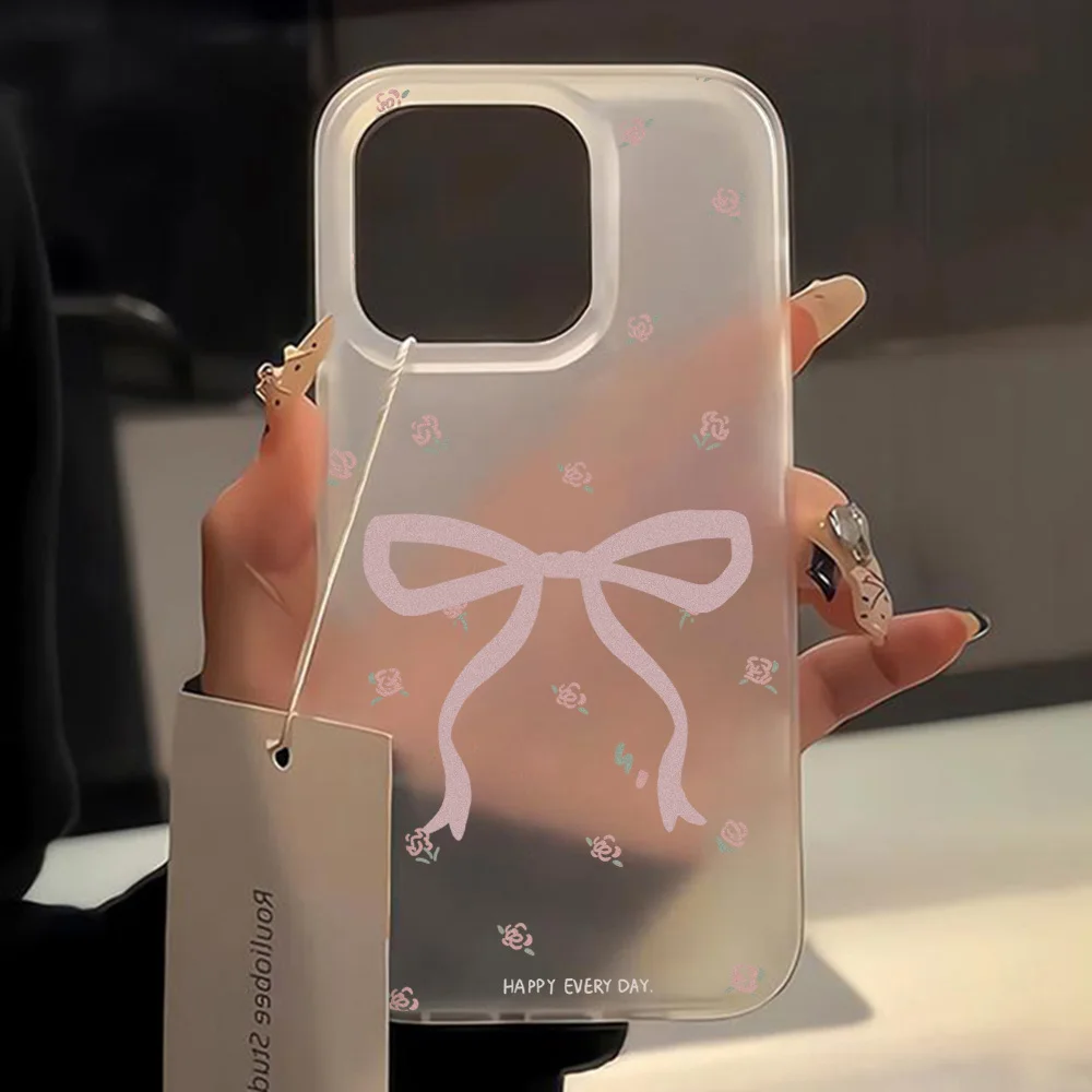 Cute Flower Love Heart Phone Case For iPhone 15 Case iPhone 13 16 12 14 11 17 Pro Max 13 Mini Shockproof Clear Cover Soft Funda