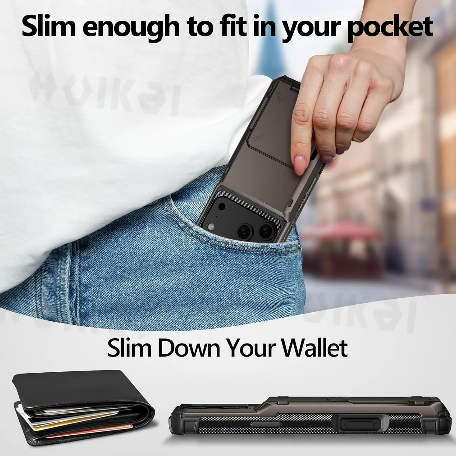 Sd3f3021b09224fbebcd3c715d6c22892G.webp Card Holder Case For iPhone 17 Pro Max 16 15 Pro Max 14 13 12 11 Heavy Duty Wallet Hidden Flip Slot Protective Hard Back Covers