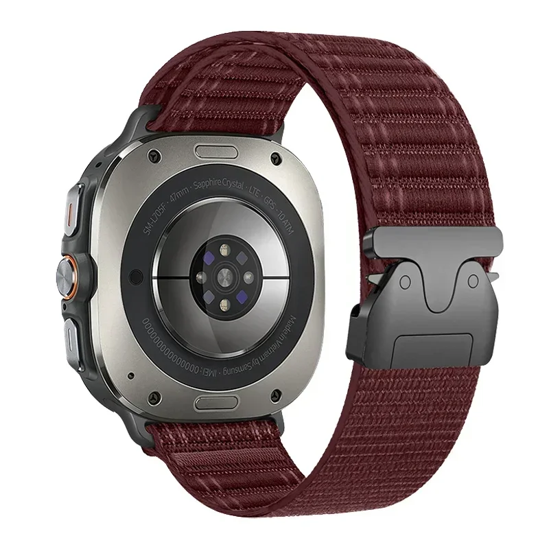 Sd40ff591ead94accae94eb68e8c9a0f18.webp Nylon Sport Strap for Samsung Galaxy Watch Ultra 47mm Adjustable Bracelet Correas Wristband for Galaxy Watch 7 Ultra Band Correa