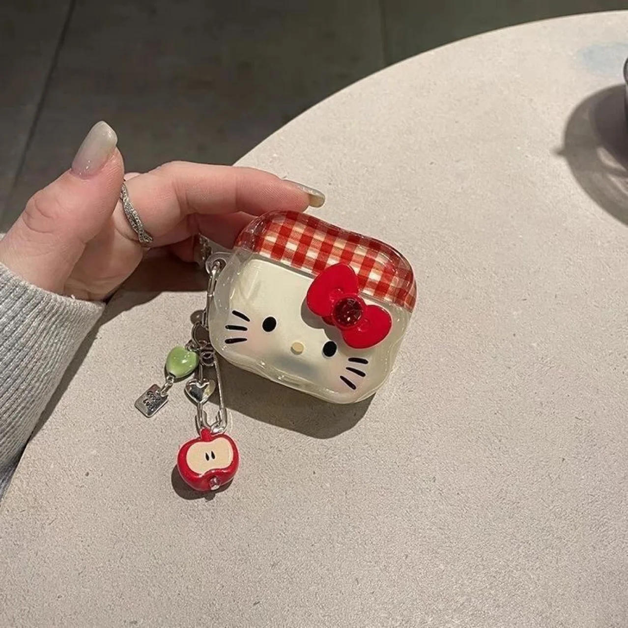 Sd4ae75e893ac4f3ba44d2efb7099e069G.webp Cartoon Cat Kitty Earphone Case For Airpods 4 3 Pro 2 1 Wireless Bluetooth Headset Protective Cover With Keychain