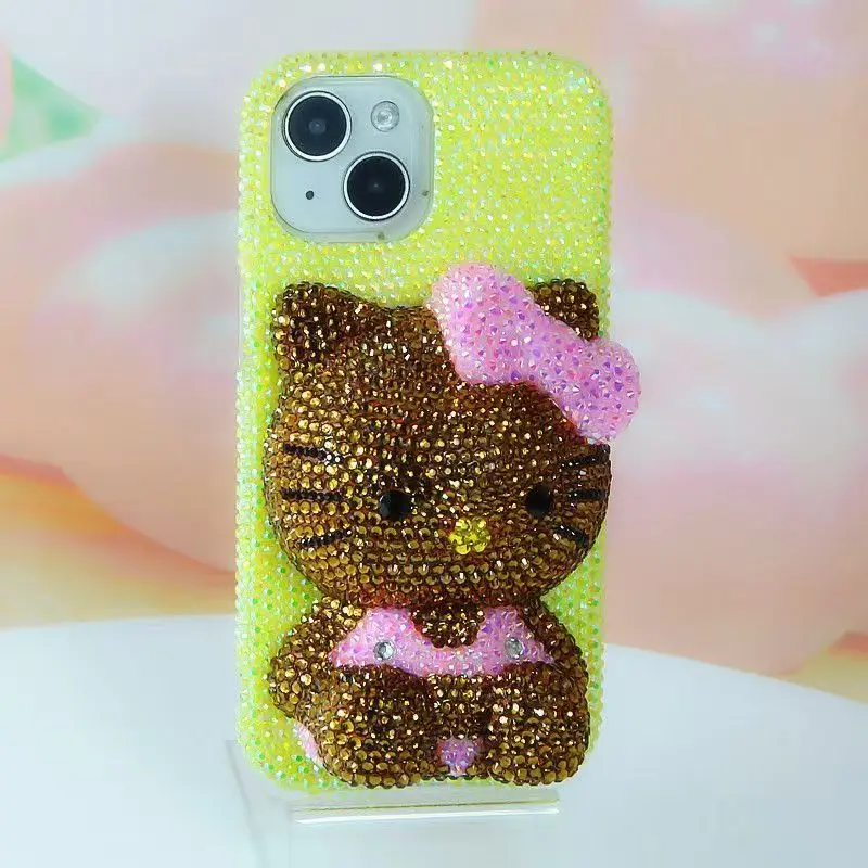 Sd518014bf1a9496caeafc1d64b617425k.webp Kawaii Kitty Cartoon Cat Rhinestone Bling Crystal Phone Case Chain for Iphone 16 12 13 14 15Pro Max X Xs Xr 7 8 Plus Se 2 3 10 Cartoon