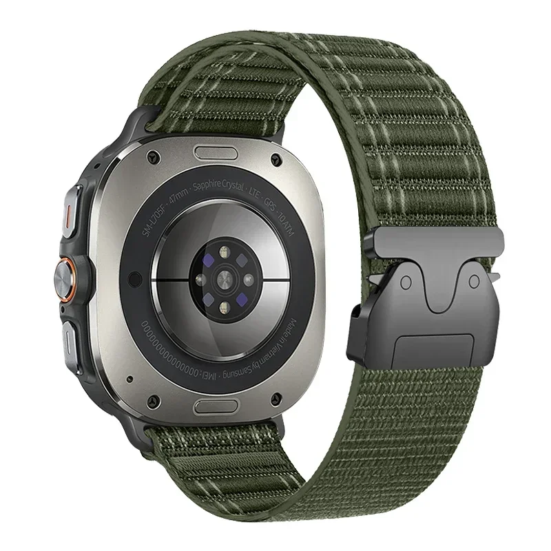 Nylon Sport Strap for Samsung Galaxy Watch Ultra 47mm Adjustable Bracelet Correas Wristband for Galaxy Watch 7 Ultra Band Correa