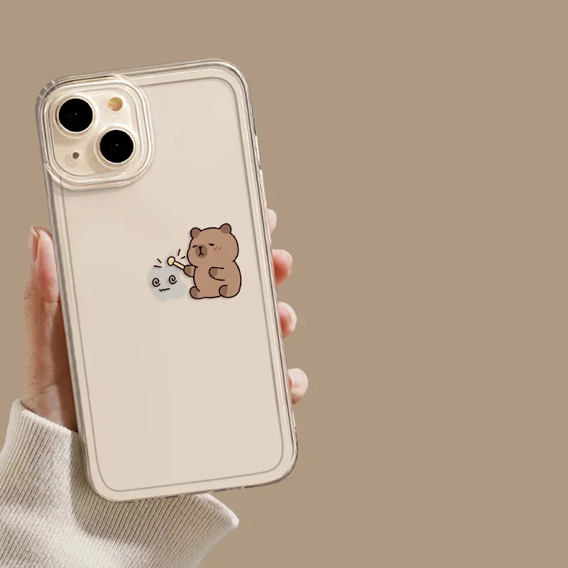 Sd65154d2dbcc4cfc932c94dedbb6d26af.webp Funny Cartoon Capybara Phone Case For iPhone 16 15 13 11 12 14 Pro Max Mini 7 8 Plus SE X XS XR 16E Shockproof Transparent Cover