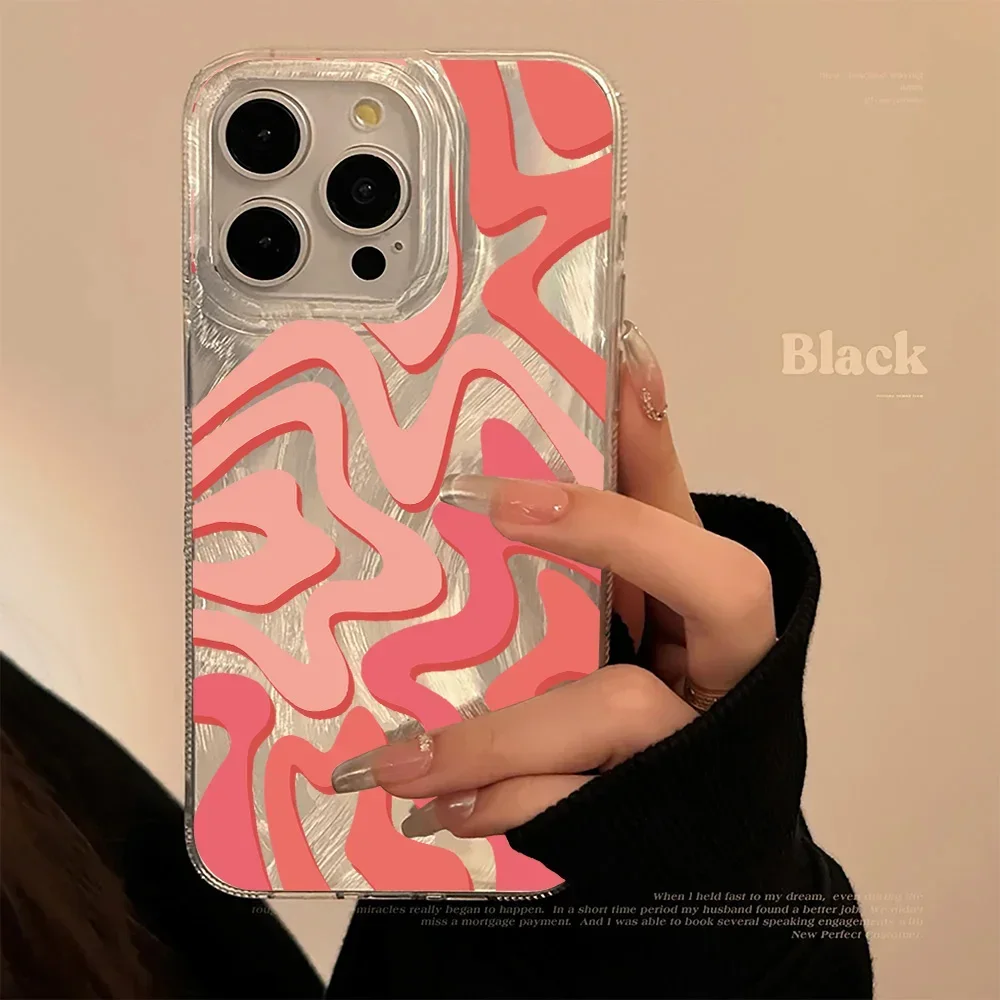Sd674dee7b389421682c822e8f73f2477y.webp Luxury Laser Wave Pattern Phone Case For iPhone 17 16 Pro Case iPhone 15 14 13 12 11 Pro Max Mini 17Air 7 8 16 Plus SE2 Cover