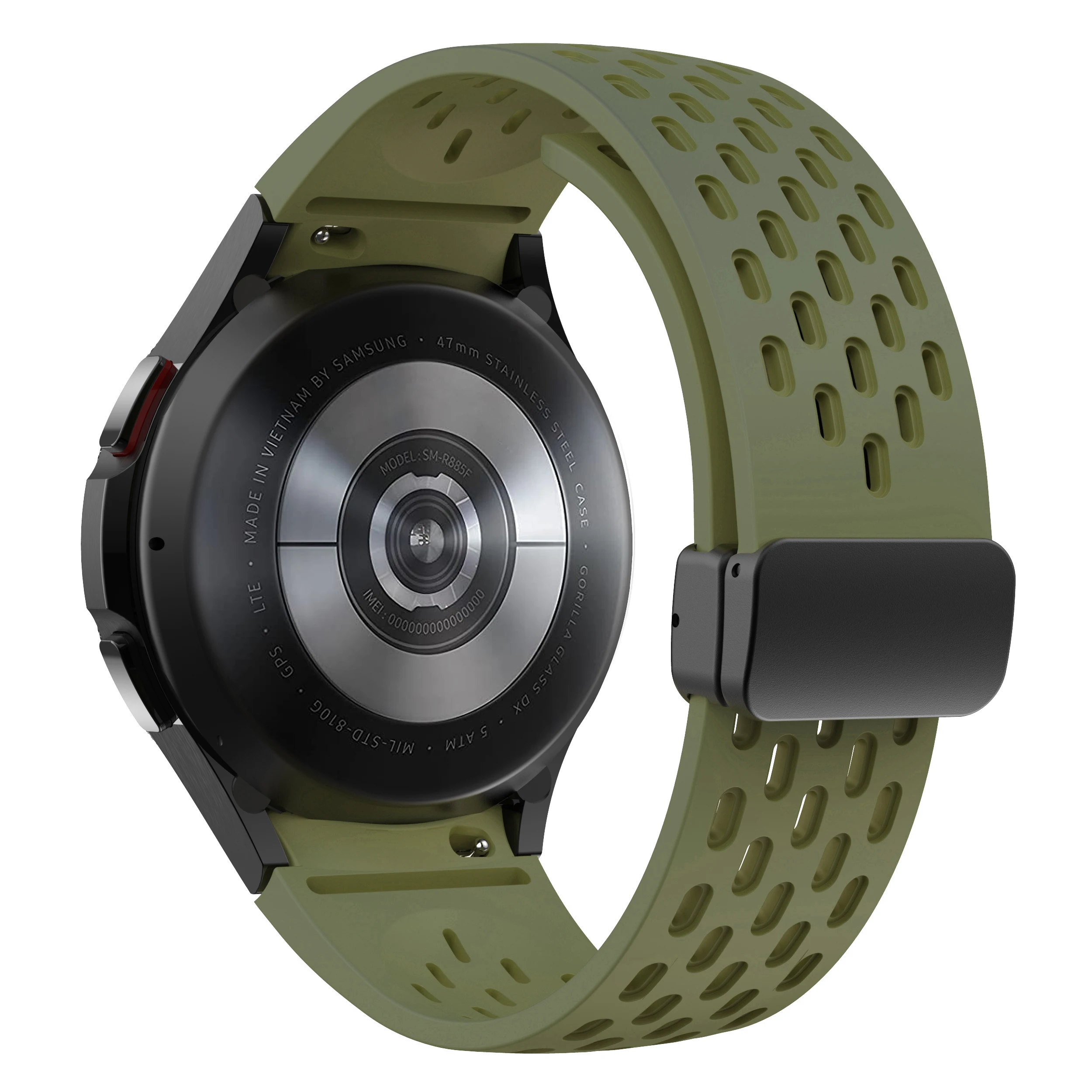 Silicone Strap for Samsung Galaxy Watch 7 6 5 4 40mm 44mm 5 Pro 45mm Magnetic Buckle Band 6 Classic 43mm 47mm No Gaps Bracelet