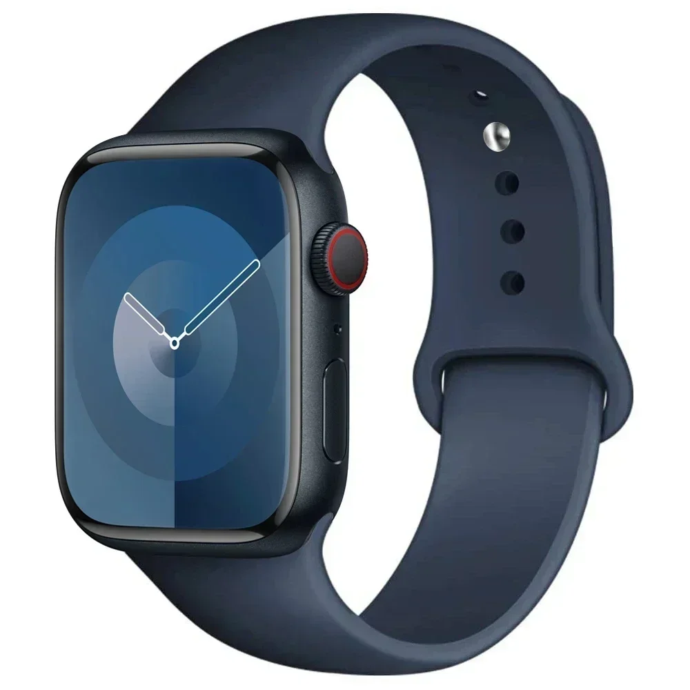 Sd977ad25a5c74b909809675ab25bd26dN-1.webp Silicone Band For Apple Watch strap 44mm 45mm 40mm 41mm 42-46mm sport bracelet iwatch series 8 7 6 5 4 9 10 11 SE-Ultra 2/3 49mm