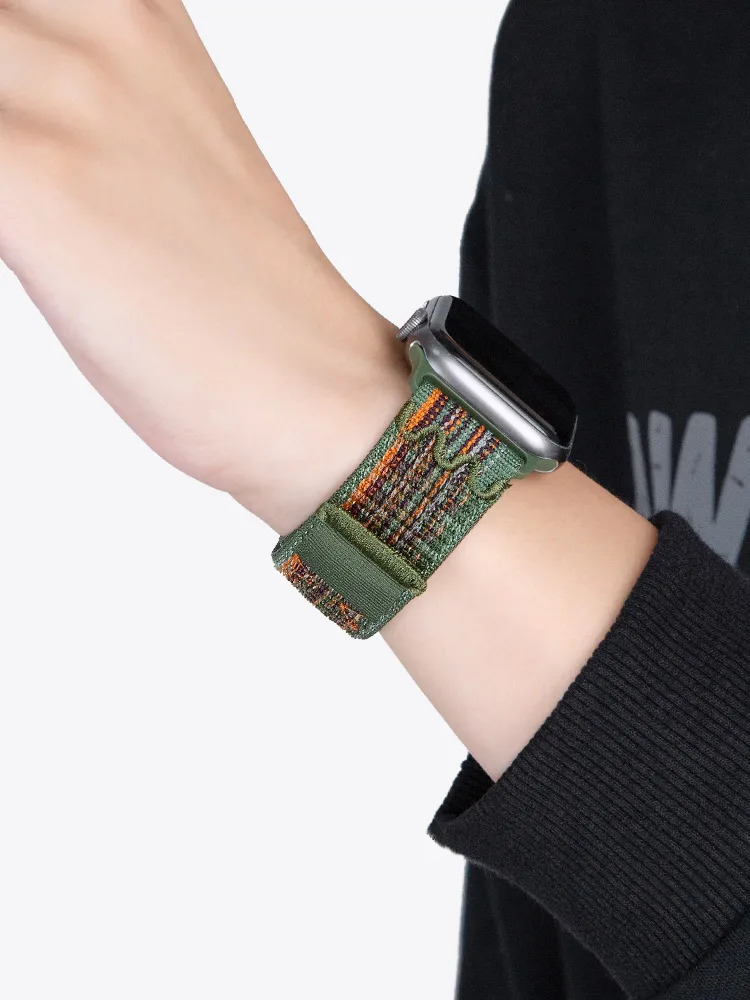Sd9b0441d01be46b6b5bf2128aa54b3a2C.webp Nylon Sport Strap for Apple Watch Band 49mm for Loop Bracelet iWatch S10 9 8 7 6 5 4 3 se2 Ultra 2 46mm 45mm 44mm 41mm 42mm