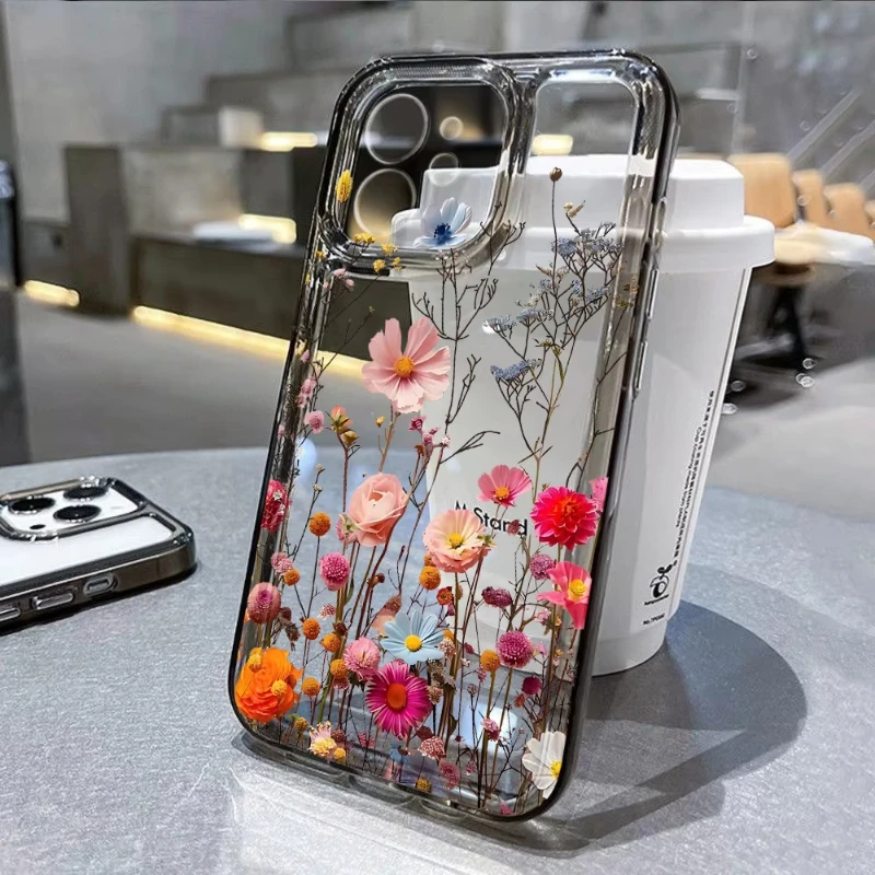 Sda85767a24a34f279c7c7053d3dfdb81y-2.webp Case For iPhone 11 Case iPhone 17 Pro Max Case For iPhone 16 Pro 12 14 13 15 Pro Max XR XS 7 8 15 Plus Cover Flower Soft Fundas