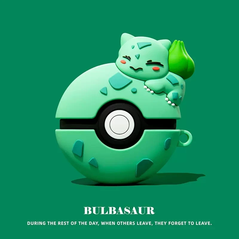 Cute Cartoon Pokeball Silicone Earphone Case Cover For Airpods 1 2 3 4 Pro Pro 2 Pro 3