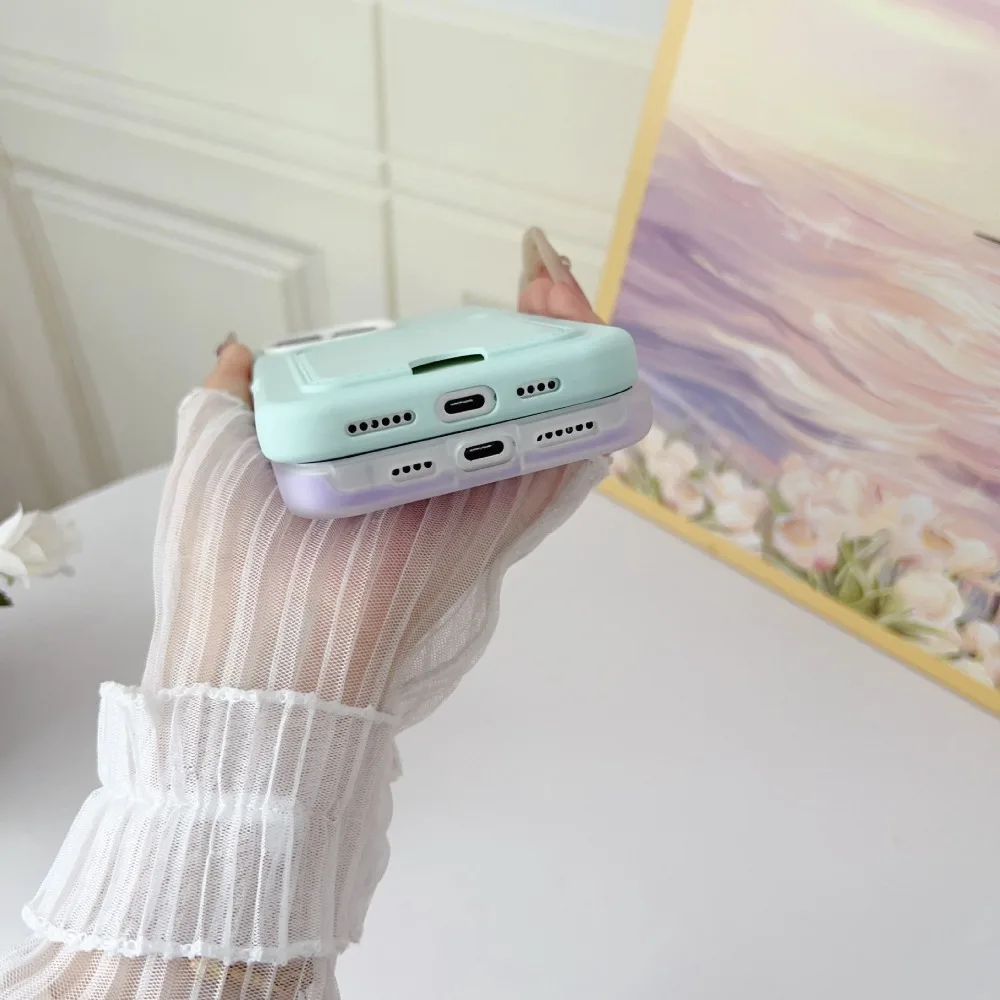 Sdbe7d78a6b094924bb1fd1842e140c3d4.webp Candy Color Wallet with Card Slot Holder Protective Case For iPhone 17 Air 16e 16 Pro Max 15 14 Plus 13 12 11 Shockproof Cover